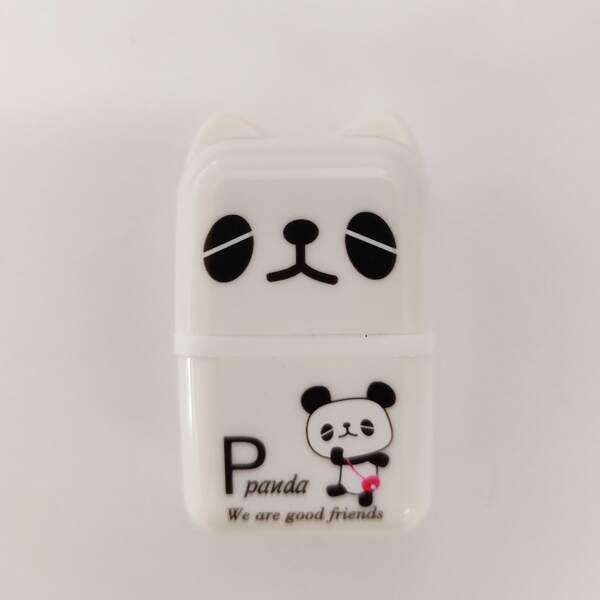 

1pc Panda Print Eraser, White