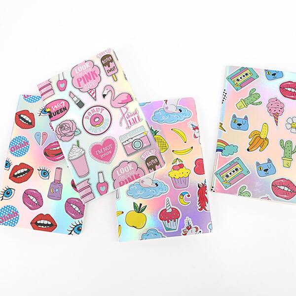 

1pc Cartoon Graphic Cover Random Notebook, Multicolor