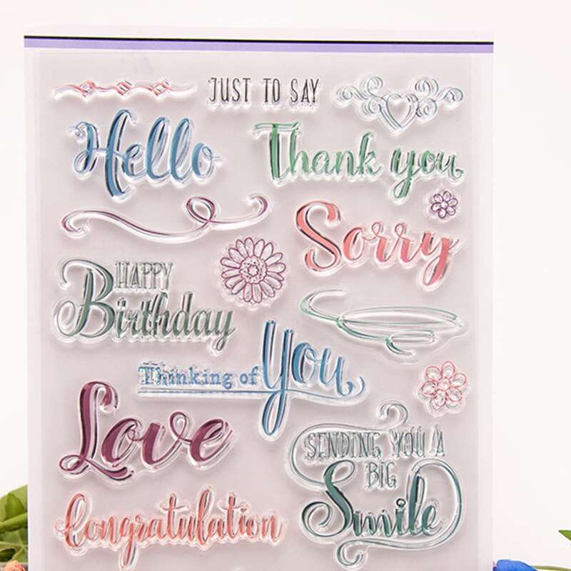 

1pc Letter Graphic Stamp, Multicolor
