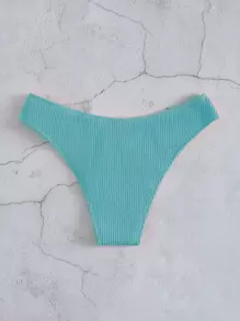 Summer Solid Textured Bikini Panty - Mint Blue - View 2