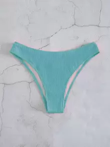 Summer Solid Textured Bikini Panty - Mint Blue - View 5