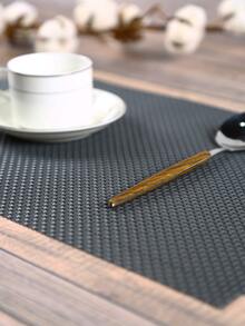 1pc Solid Color Placemat - Màu xám đen - Xem 4