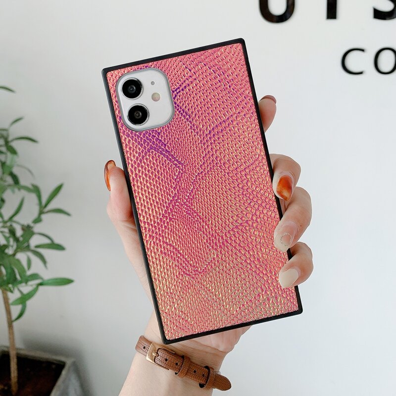 

Snakeskin Embossed Phone Case, Watermelon pink
