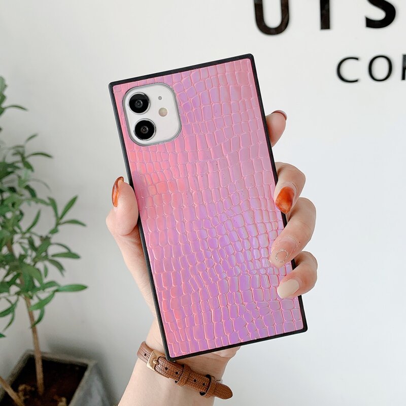 

Croc Embossed Phone Case, Lilac purple