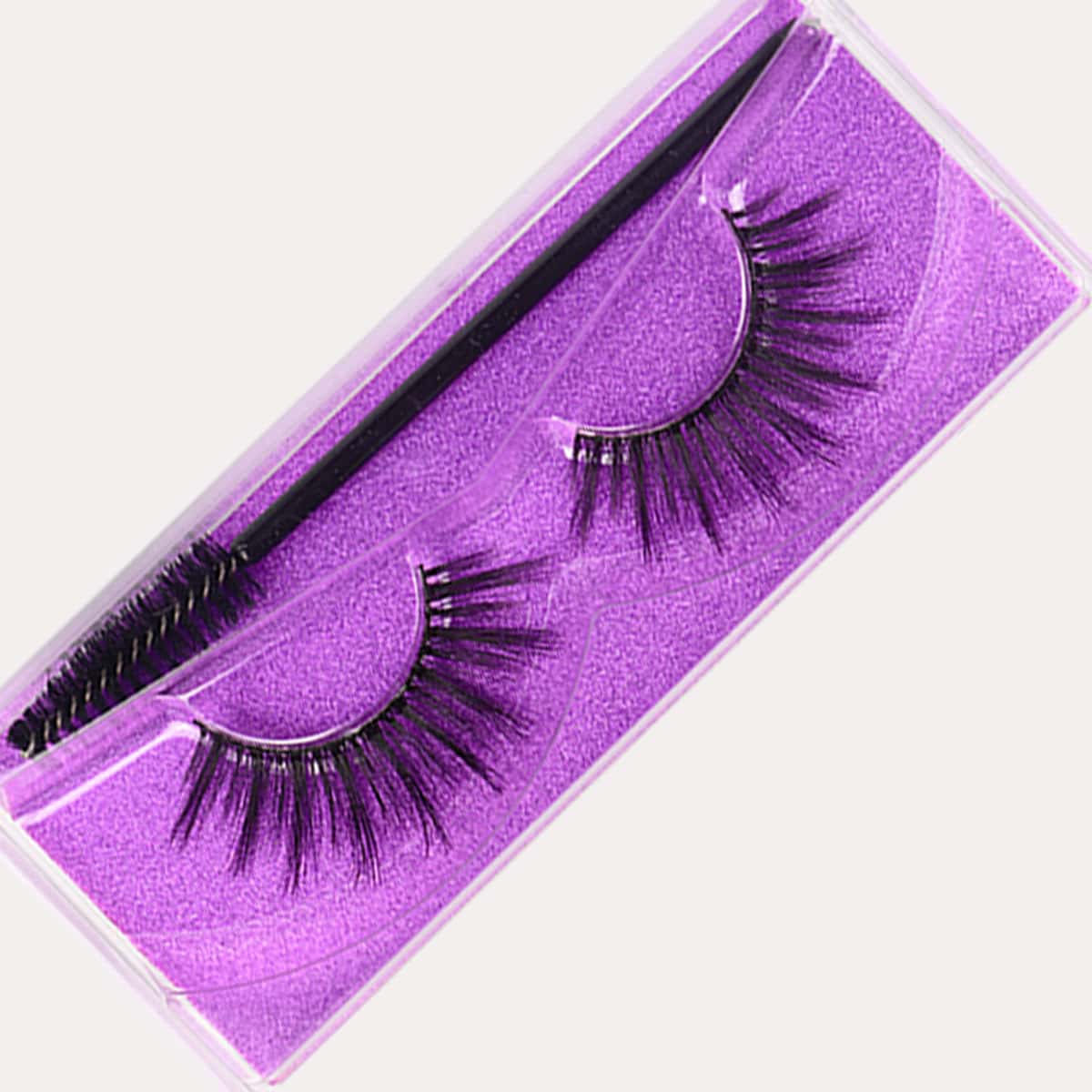

1pair Volume Eyelashes & 1pc Brush, Black