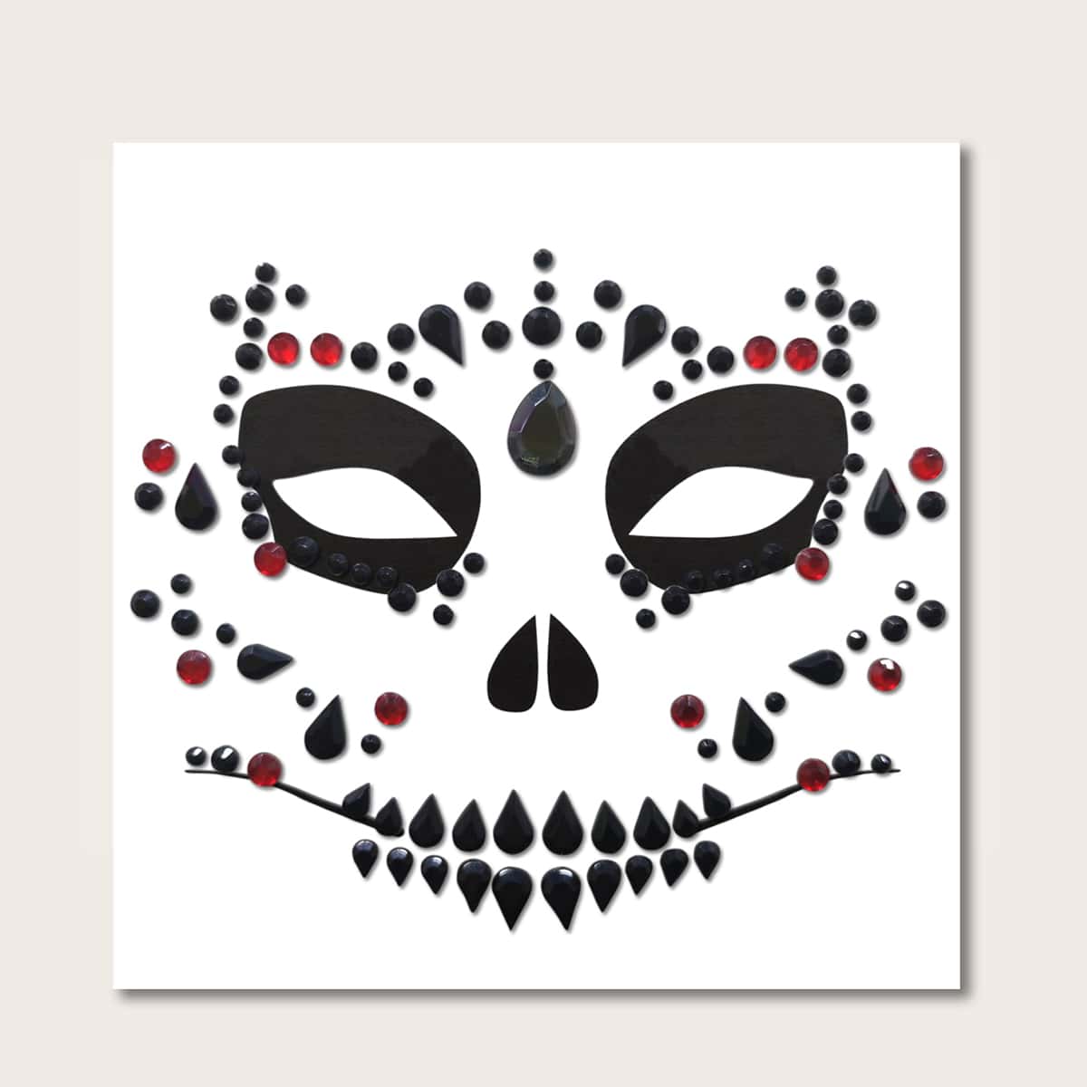 

1sheet Rhinestone Facial Tattoo Sticker, Multicolor