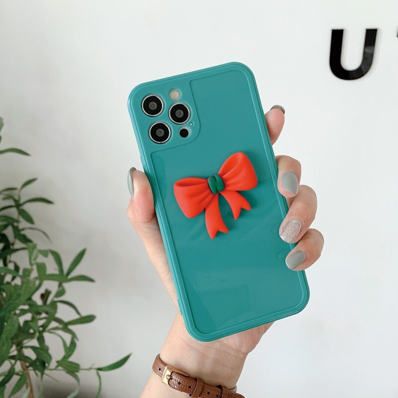 

Bow Decor Phone Case, Green