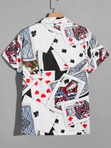 Manfinity 男士撲克牌圖案襯衫 - 彩色 - 查看 2