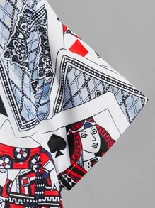 Manfinity 男士撲克牌圖案襯衫 - 彩色 - 查看 3