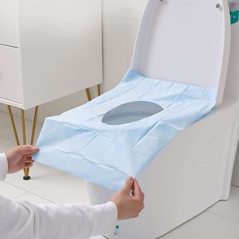 

10pcs Disposable Toilet Seat Pad, Blue
