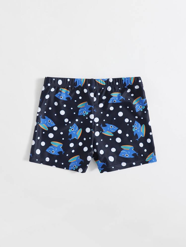 Toddler Boys Shark Print Swim Shorts - Multicolor - View 2