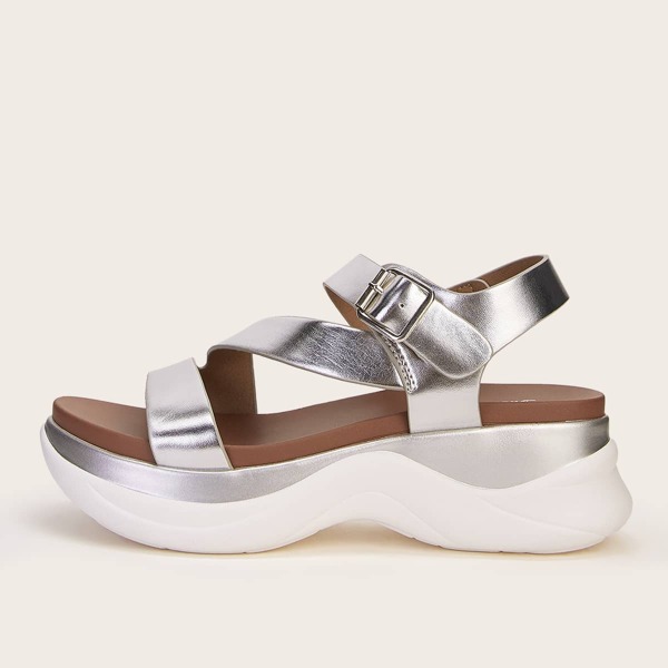 

Metallic Sport Sandals, Silver