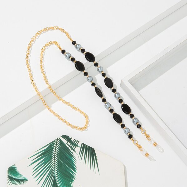 

Faux Pearl Decor Glasses Chain, Multicolor