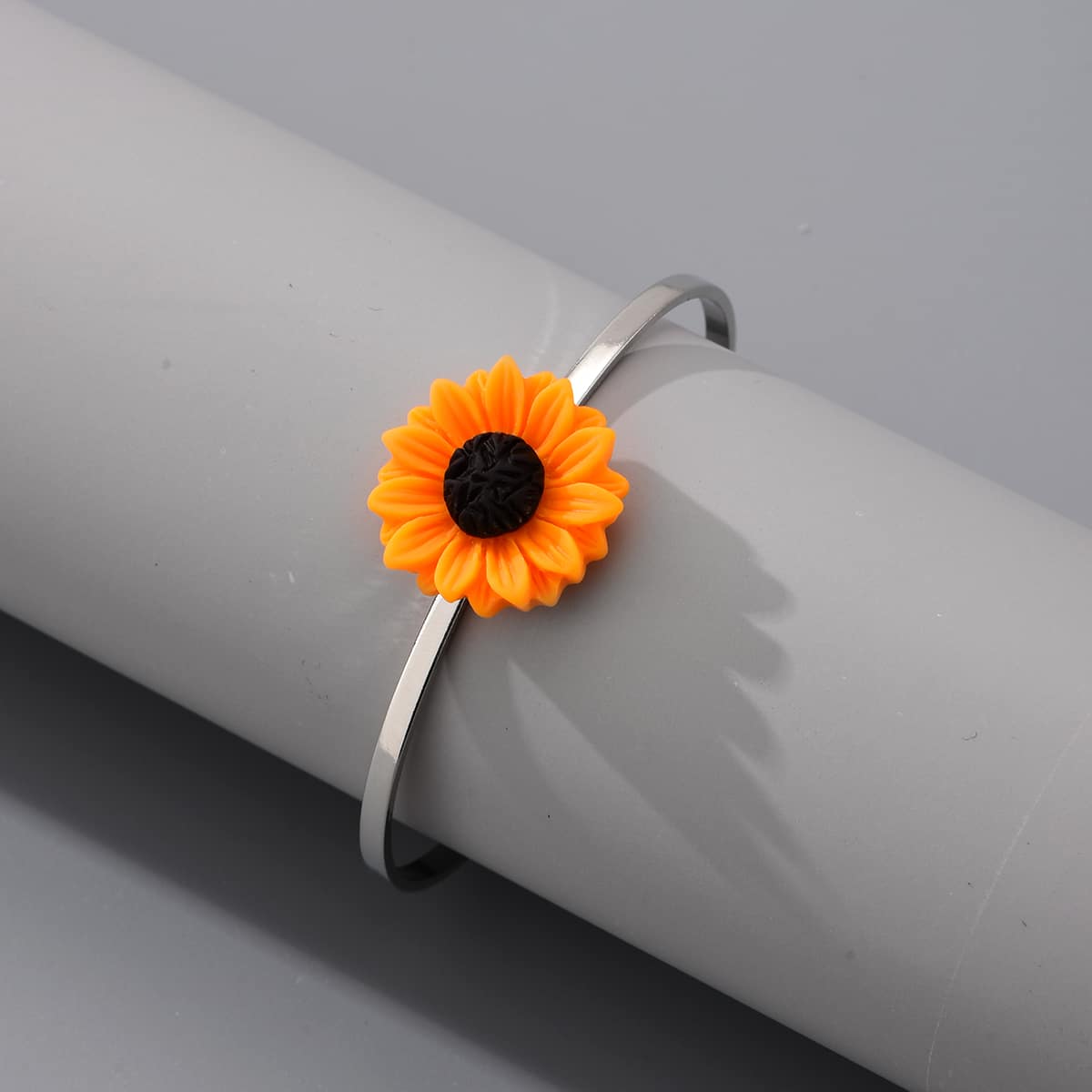 

Sunflower Cuff Bracelet, Silver