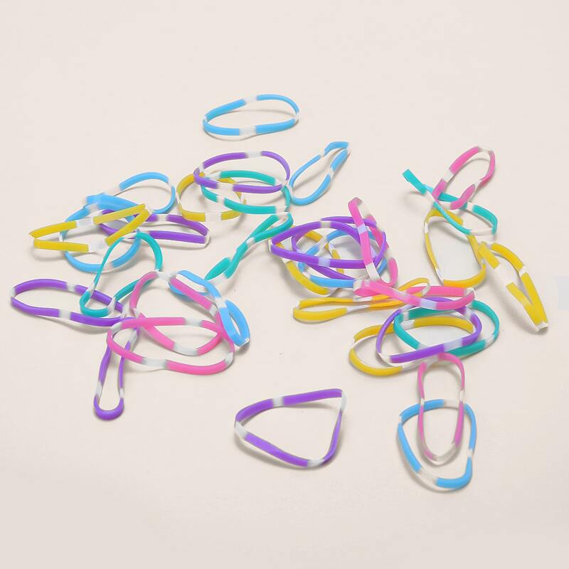 

500pcs Simple Hair Tie, Multicolor
