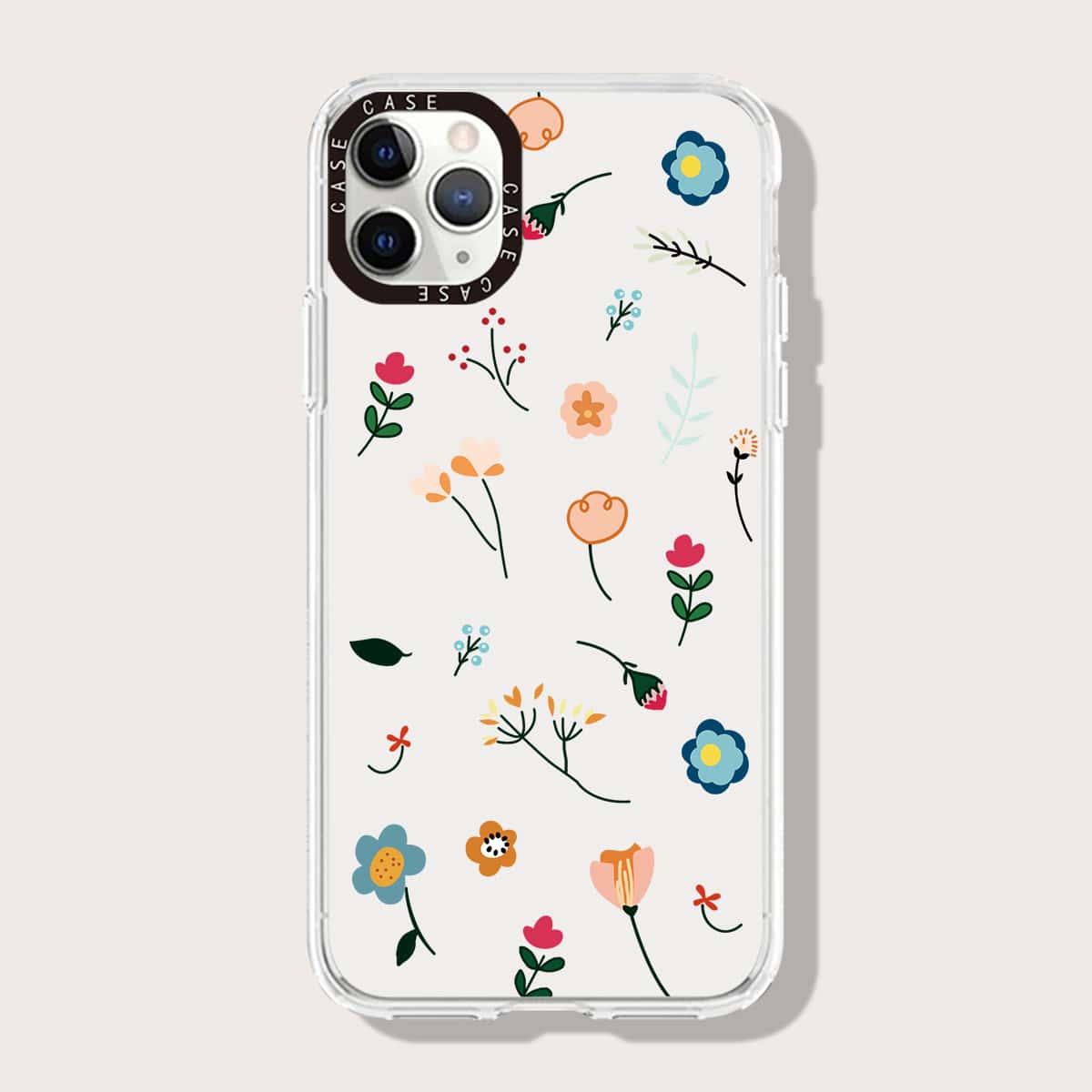 

Floral Print Phone Case, White