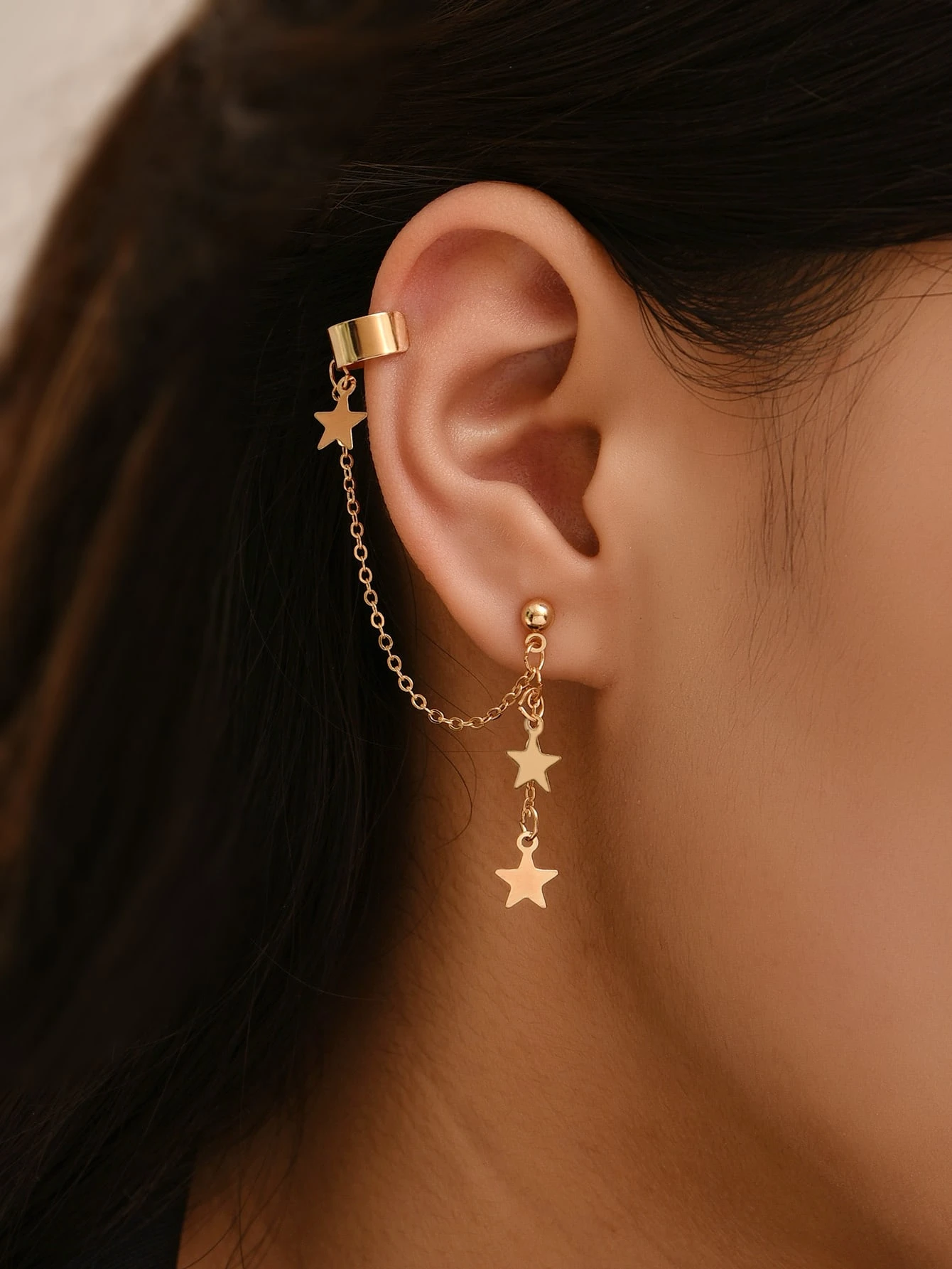 2pcs Star Drop Earrings Shein Th 2pcs Star Drop Earrings Shein Th