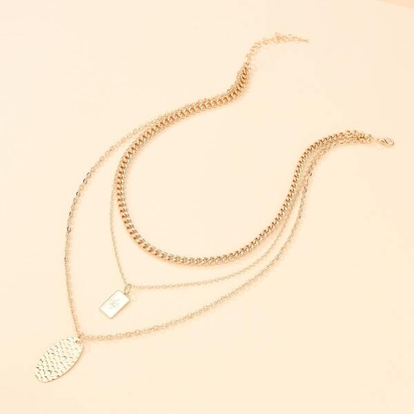 

Geo Charm Necklace, Gold