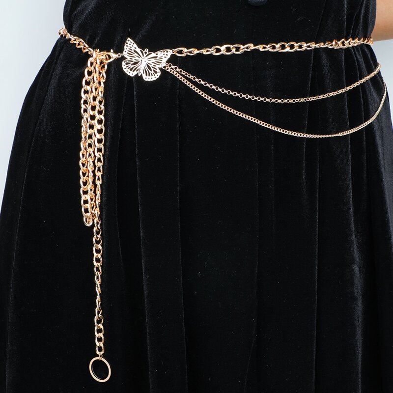 

Butterfly Chain Belt, Gold