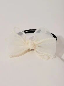 Cinta para el pelo moños - Beis - Ver 2