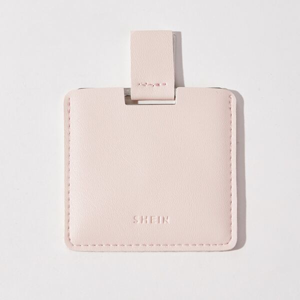 

SHEIN Выдвижной держатель для карт с текстовым принтом, Нежний розовый