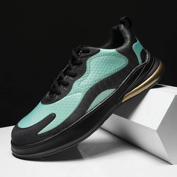 

Men Colorblock Lace-up Front Sneakers, Multicolor