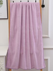 1/2 Chiếc Khăn Tắm Hoặc Khăn Tắm Bằng Vải Lông Cừu San Hô Màu Trơn Nhẹ Họa Tiết Dứa, Khăn Lau Bằng Sợi Nhỏ Mềm Mại Nhanh Khô Thấm Hút Cao Cho Phòng Tắm, Vui Lòng Chọn Kích Thước Bạn Cần - Màu tím - Xem 2