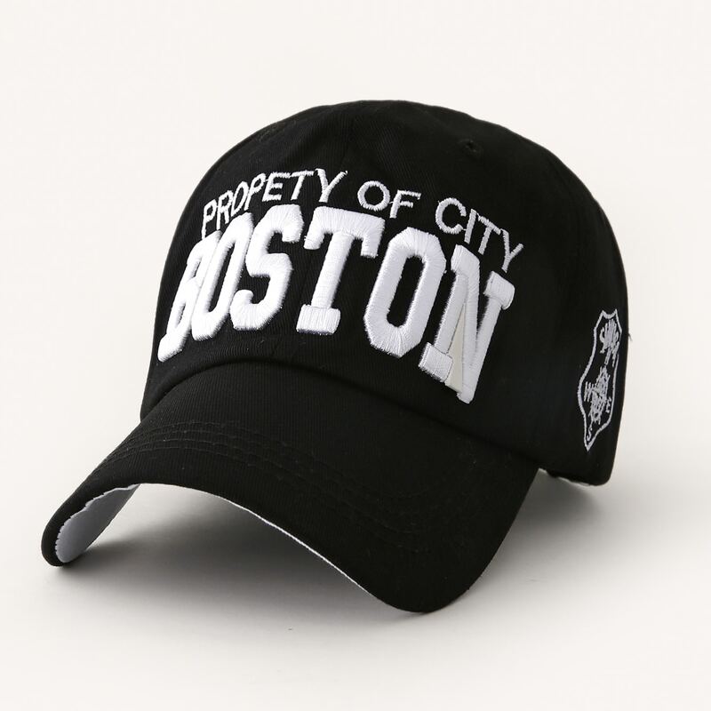 

Letter Graphic Embroidery Baseball Cap, Black