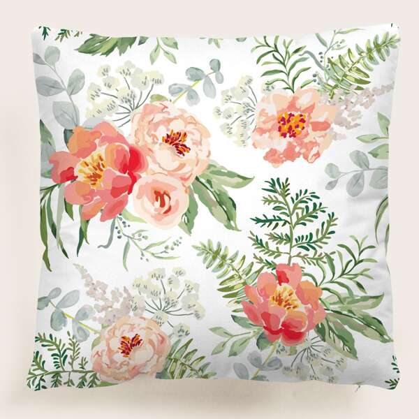

Flower Print Cushion Cover Without Filler, Multicolor