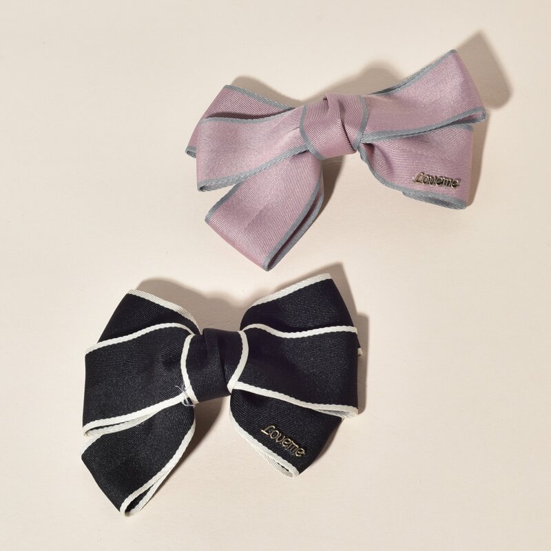

2pcs Bow Hair Clip, Multicolor