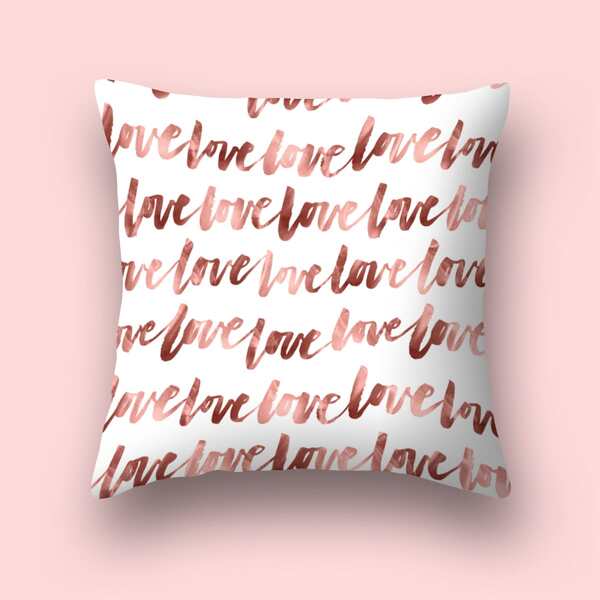 

Letter Graphic Cushion Cover Without Filler, Multicolor