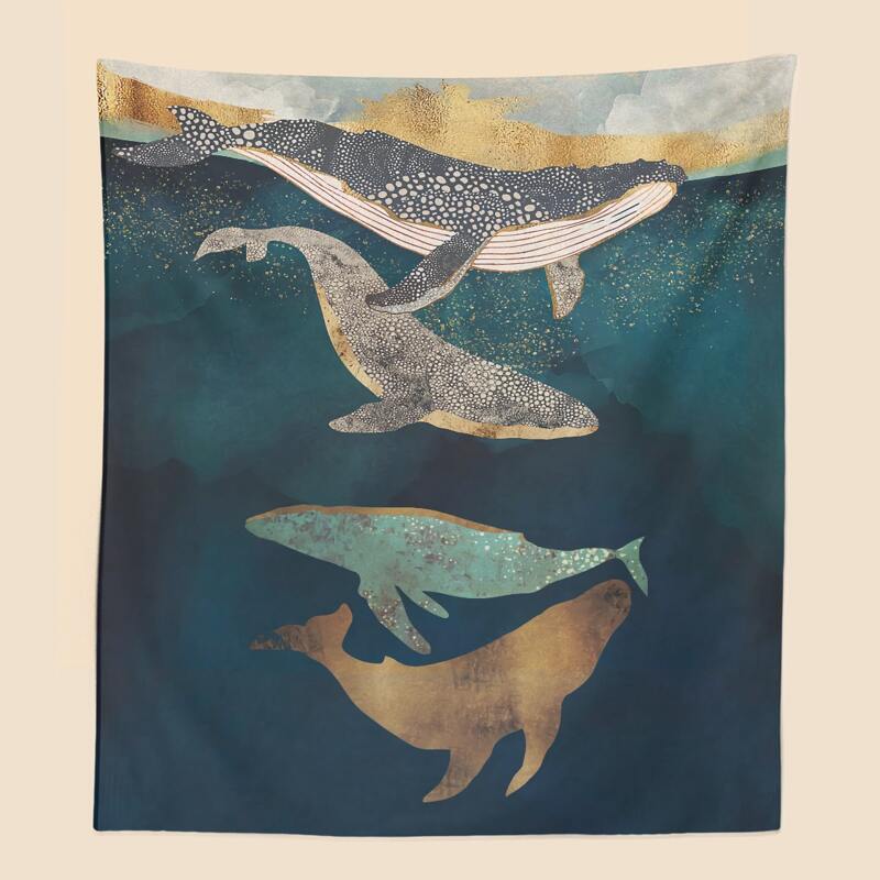 

Whale Print Tapestry, Multicolor