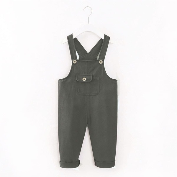

Toddler Boys Pocket Front Overall Jumpsuit, Dark grey
