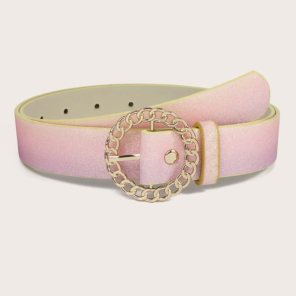 

Chain Buckle Design Belt, Baby pink