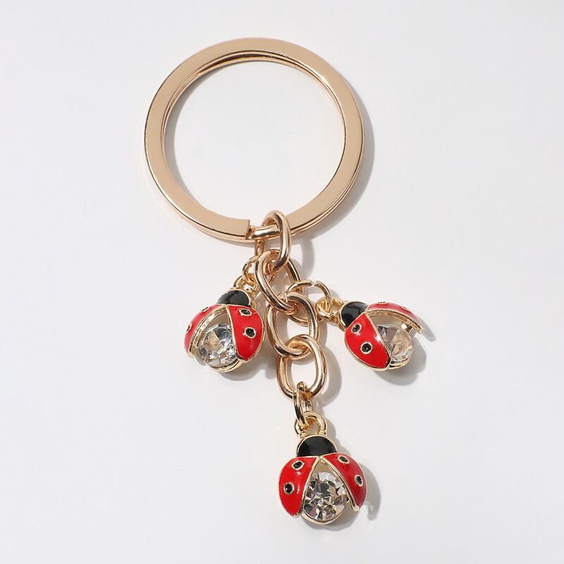 

1pc Ladybug Keychain, Multicolor