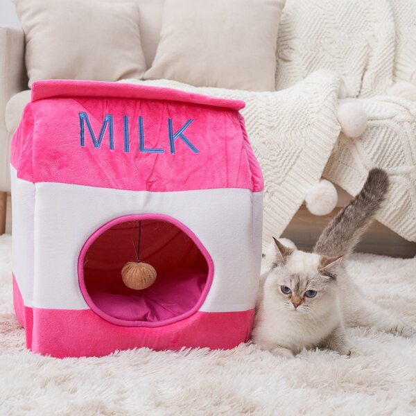 

Milk Box Design Pet Bed, Pink