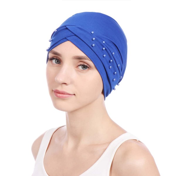 

Bead Decor Solid Hat, Royal blue