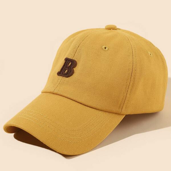 

Letter Patch Decor Baseball Cap, Yellow