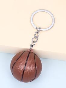 男士籃球吊墜鑰匙扣 - 棕色 - 查看 1