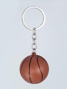 男士籃球吊墜鑰匙扣 - 棕色 - 查看 3