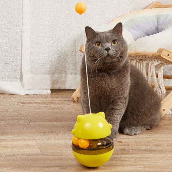 

1pc Cat Turntable Toy, Yellow