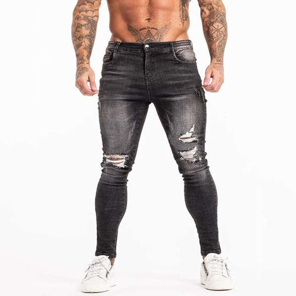 

Men Ripped Skinny Jeans, Dark grey