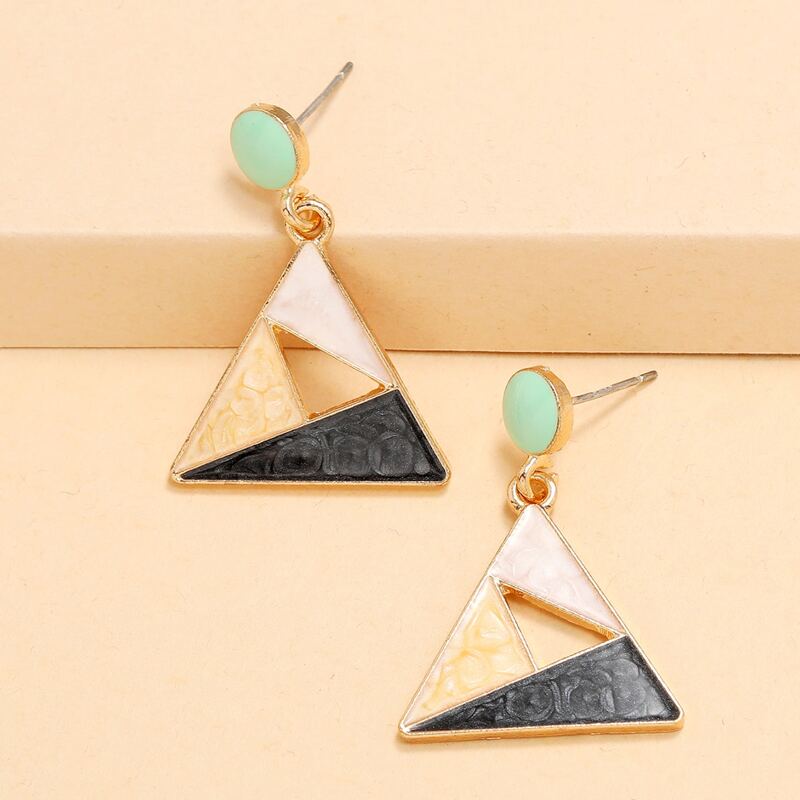 

Geo Color Block Earrings, Multicolor