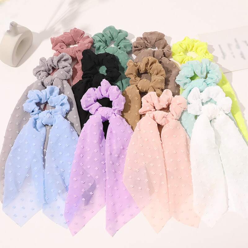 

1pc Random Simple Scrunchie Scarf, Multicolor
