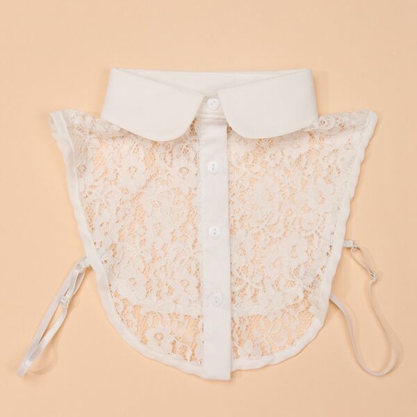 

Lace Dickey Collar, White