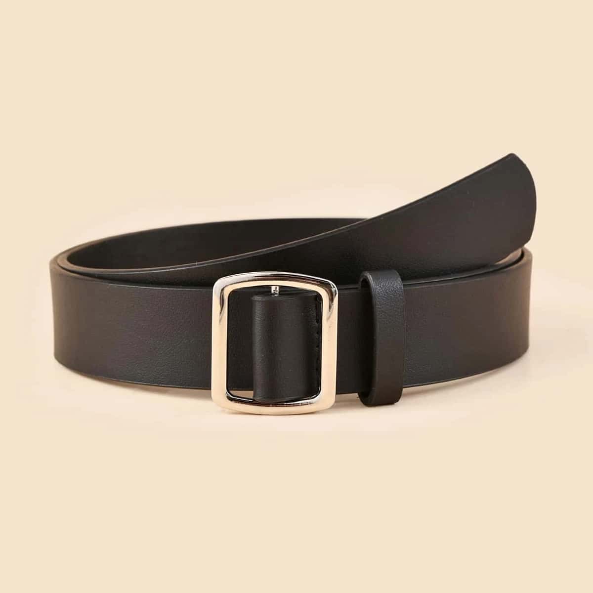 

Geo Buckle Belt, Black