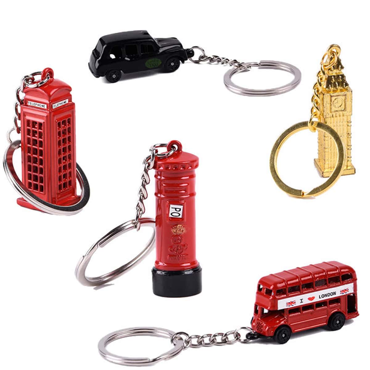

1pc Random Car & Postbox Pendant Keychain, Multicolor