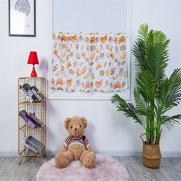 

Bread Print Single Panel Valance, White