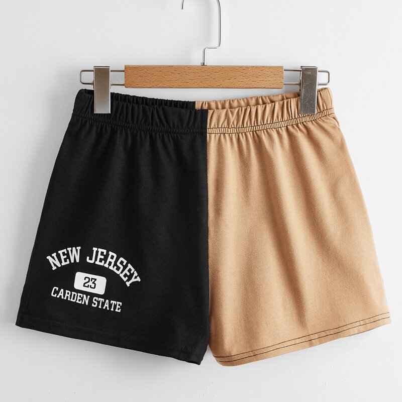 

Two Tone Letter Shorts, Multicolor