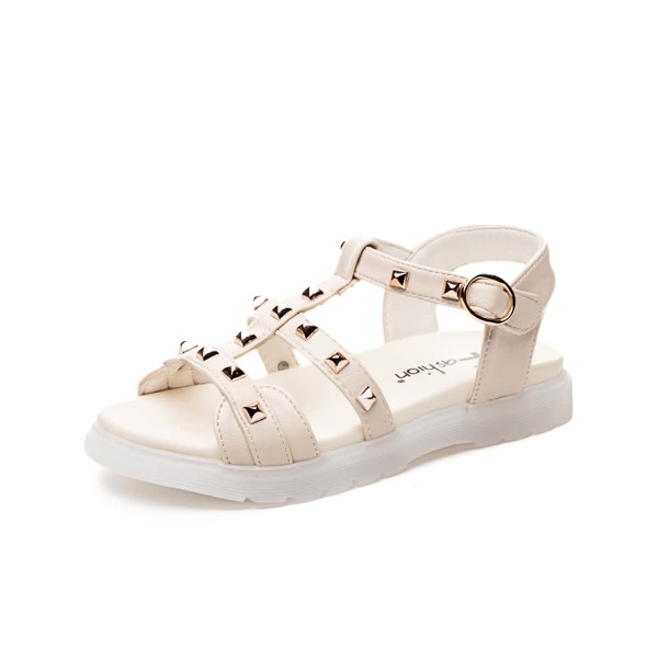 

Toddler Girls Studded Decor Sandals, Beige